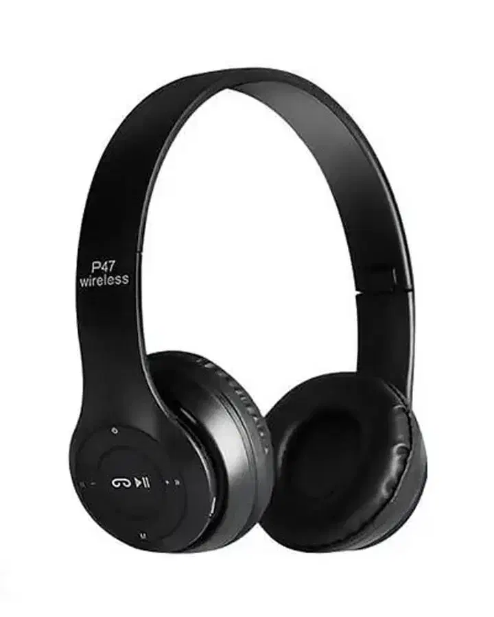 هدفون بلوتوثی تاشوی مشکی P47 مدل 1910|لوازم جانبی موبایل و تبلت|پیشوا, |دیوار