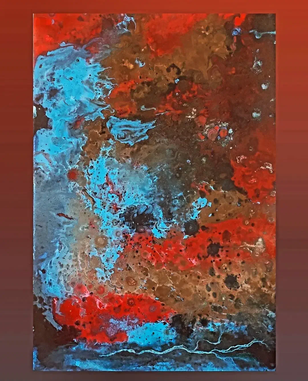 تابلو آبستره رنگ روغن روی بوم ۵۰*۷۰|تابلو، نقاشی، عکس|شیراز, زرهی|دیوار