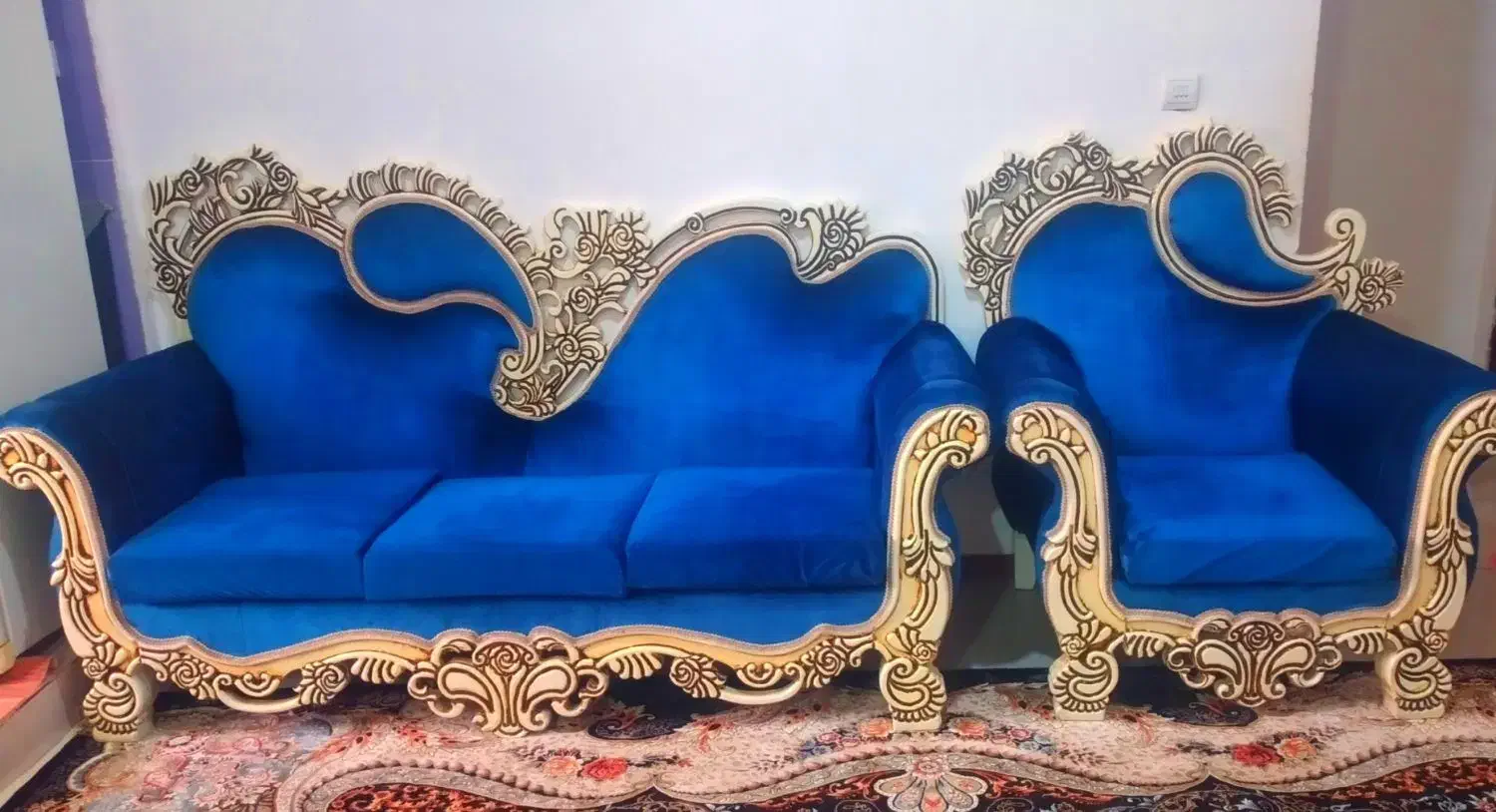 مبلمان استیل آبی/فروش فوری زیر قیمت|مبلمان خانگی و میز عسلی|اشتهارد, |دیوار