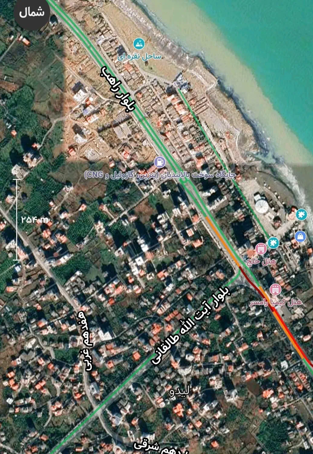 فروش زمین 626 متری ۳نبش آذرهوش / زون آپارتمان|فروش زمین و ملک کلنگی|رامسر, |دیوار