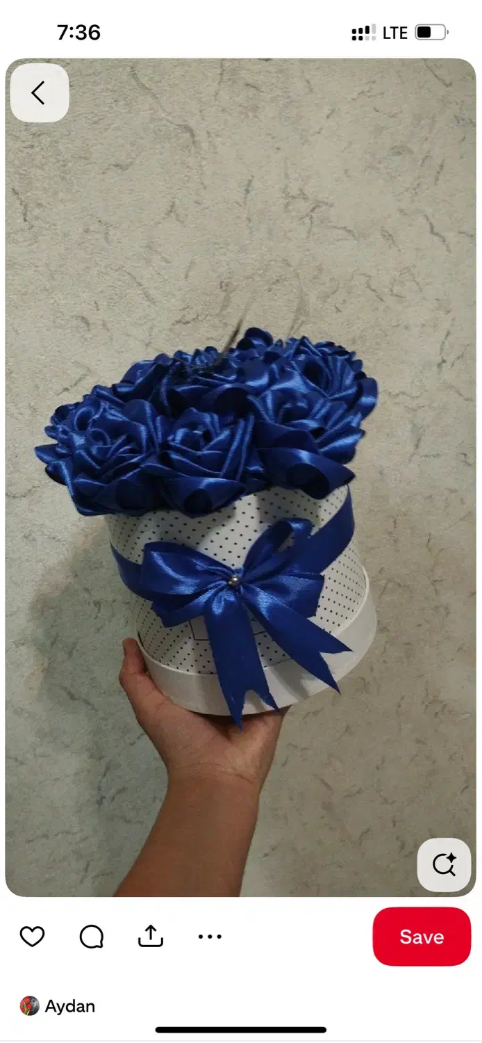 باکس ۱۰شاخه ابی کاربنی|گل مصنوعی|سبزوار, علمدار|دیوار