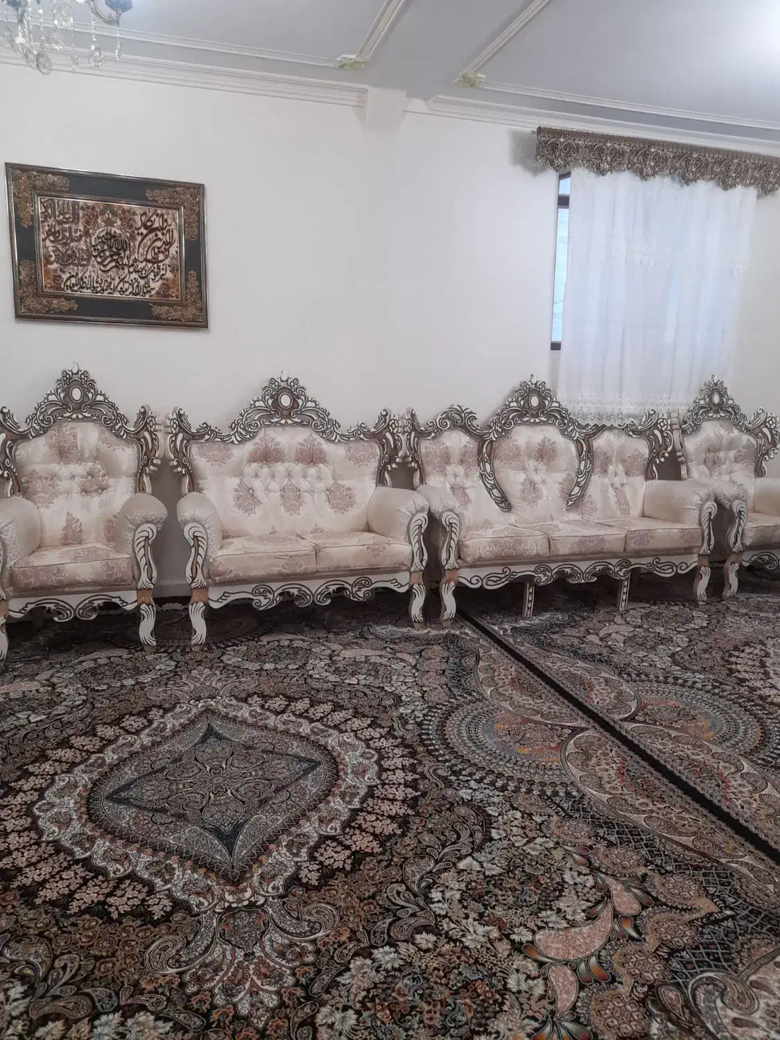 فروش دودست مبل هفت نفره|مبلمان خانگی و میز عسلی|میانه, |دیوار