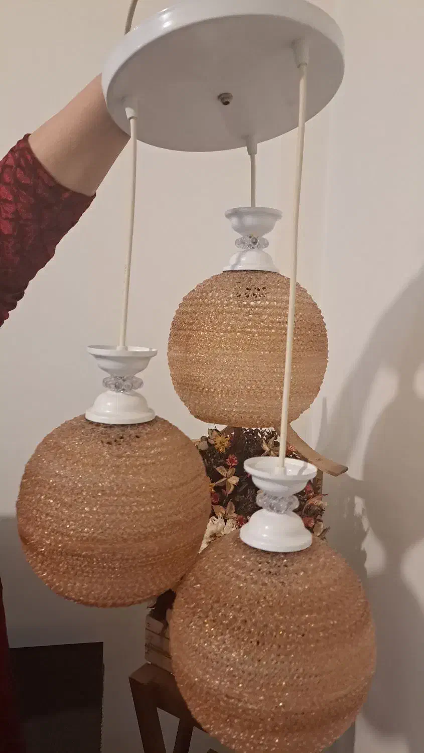 لوستر توری و شیشه ای|لوستر و چراغ آویز|تبریز, |دیوار