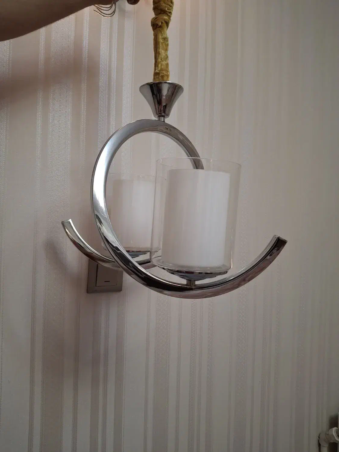 لوستر دو ساخه|لوستر و چراغ آویز|فردیس, داوری|دیوار