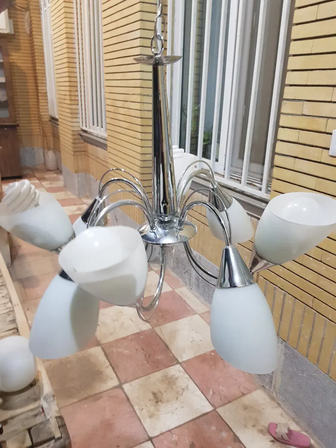 لوستر 8 شاخه فلزی|لوستر و چراغ آویز|مشهد, شریف|دیوار