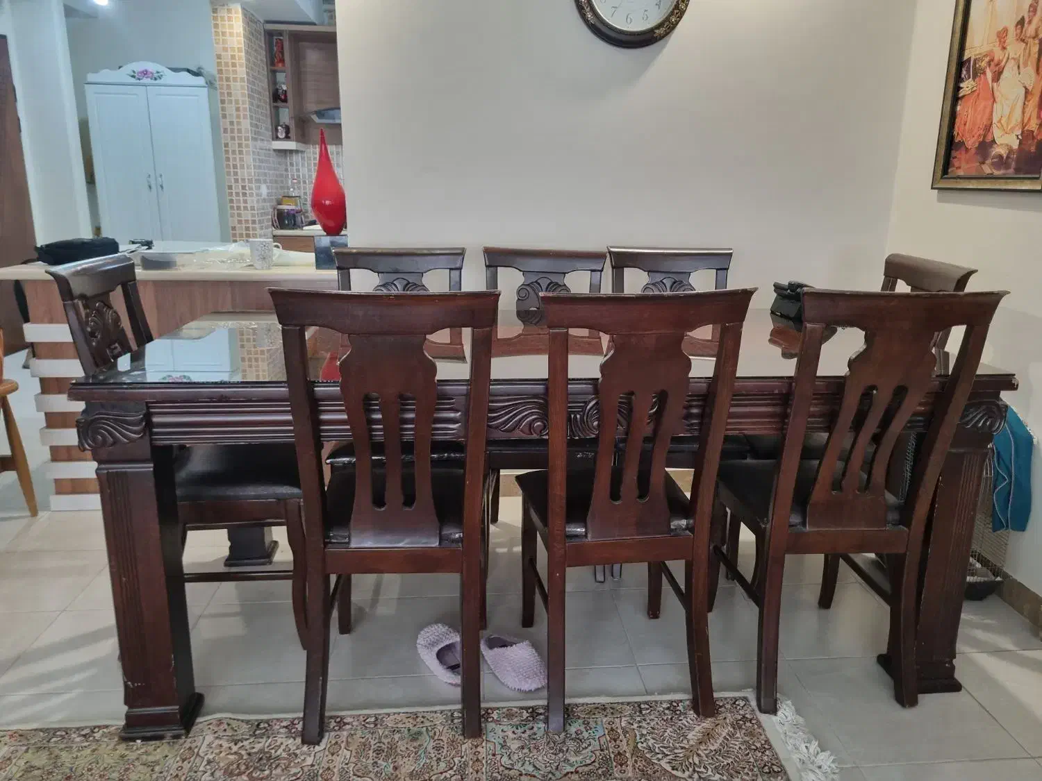 میز نهار خوری|میز و صندلی غذاخوری|رشت, نامجو|دیوار