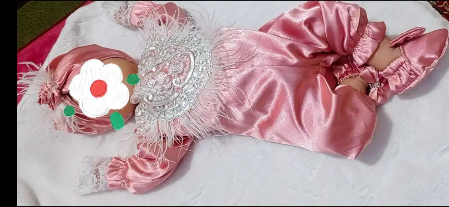 لباس ساتن نوزادی نونو|لباس|زهک, |دیوار