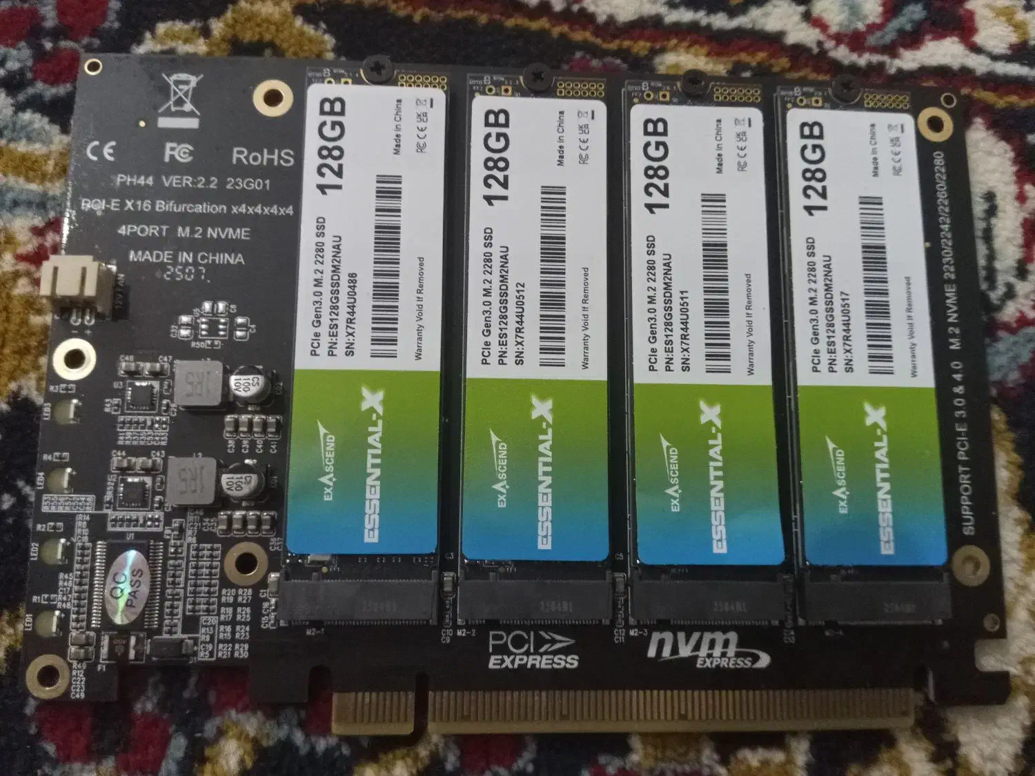 4 عدد PCIE3 SSD نسل3 اسم 128GB ESSENTIAL|قطعات و لوازم جانبی رایانه|همدان, |دیوار