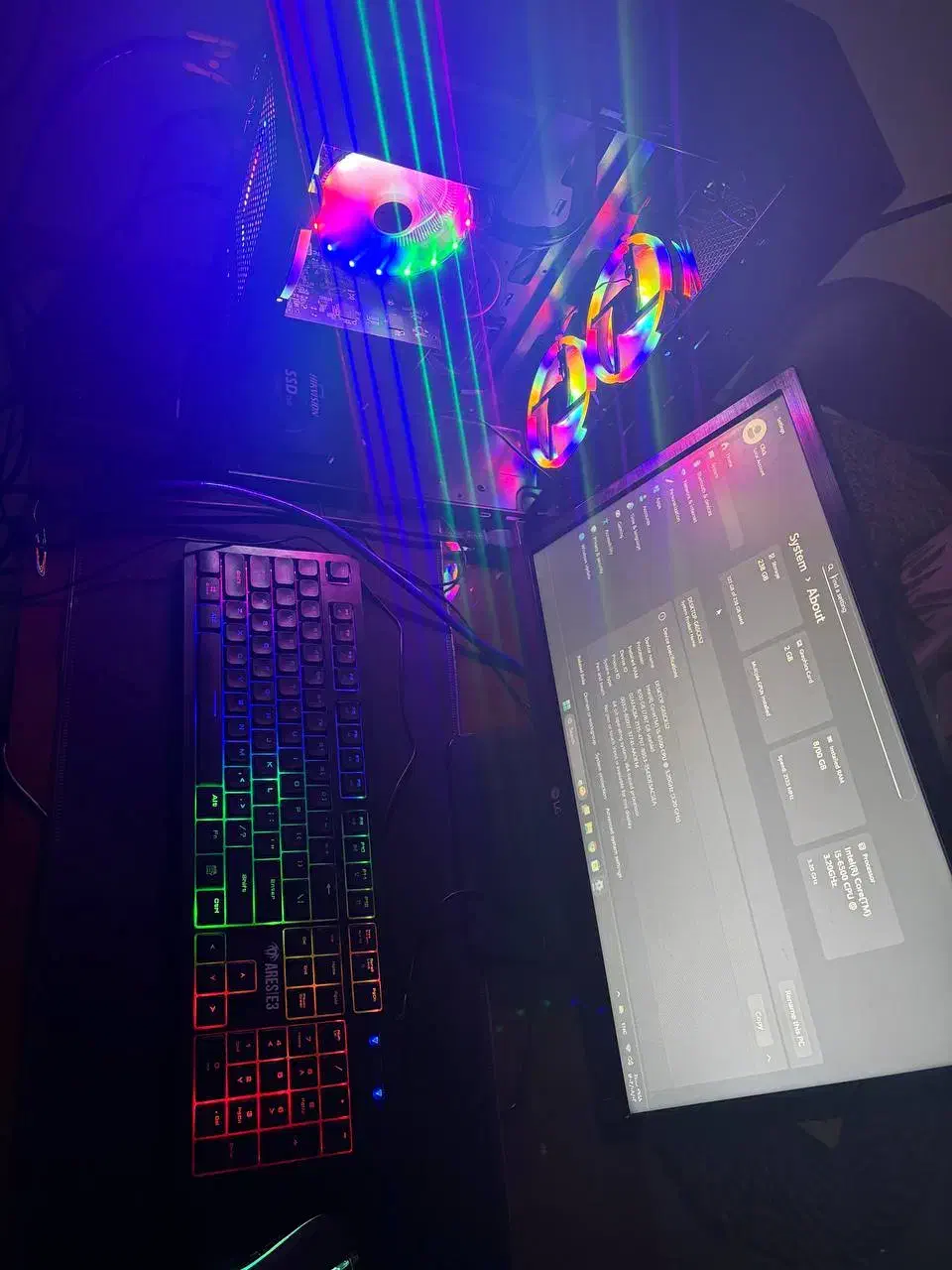 سیستم گیمینگ به همراه مانیتور و..|رایانه رومیزی|تالش, هشتپر|دیوار