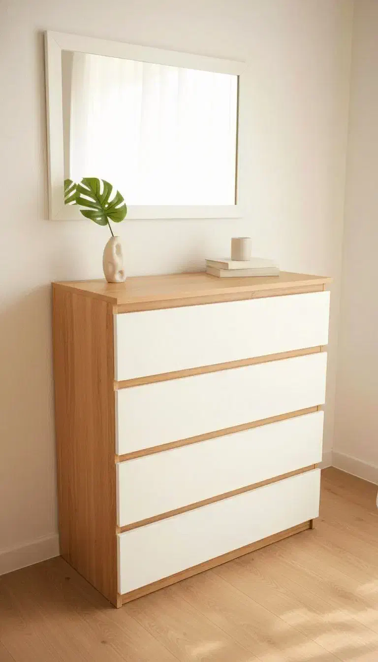 دراور ۴ کشو مدرن با آینه|جاکفشی، کمد، دراور|رشت, خمیران زاهدان|دیوار