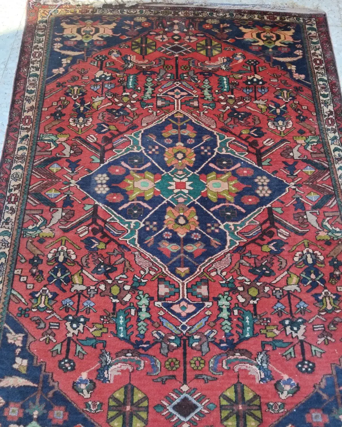 قالی دستباف محلی بختیاری|فرش|مسجد سلیمان, |دیوار