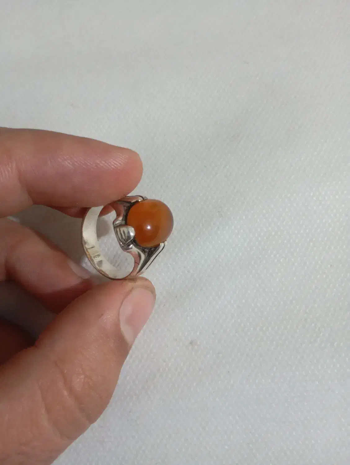 انگشتر نقره با سنگ عقیق|جواهرات|ری, دیلمان|دیوار