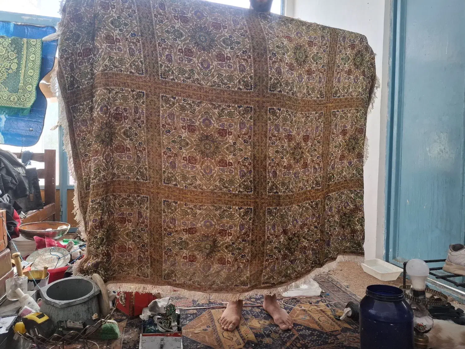 پارچه100درصد ابریشم .درحدصفر.|فرش|یزد, |دیوار