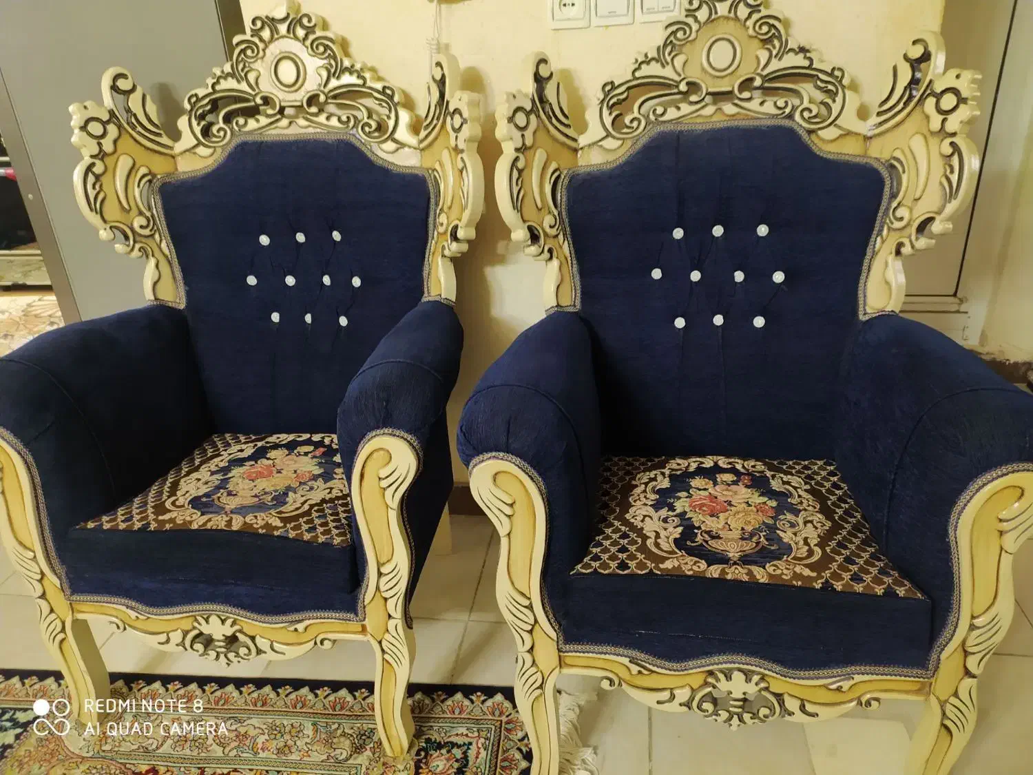 مبل سلطنتی ۸ نفره با میزعسلی|مبلمان خانگی و میز عسلی|لنگرود, |دیوار