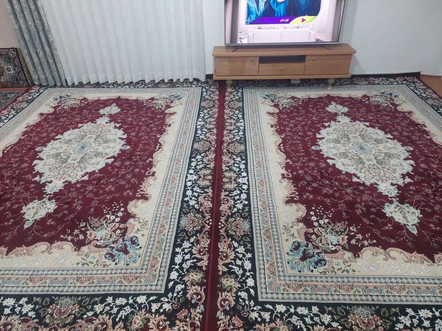 فرش ۹متری دوعددیک رنگ،با کابینت|فرش|سریش آباد, |دیوار