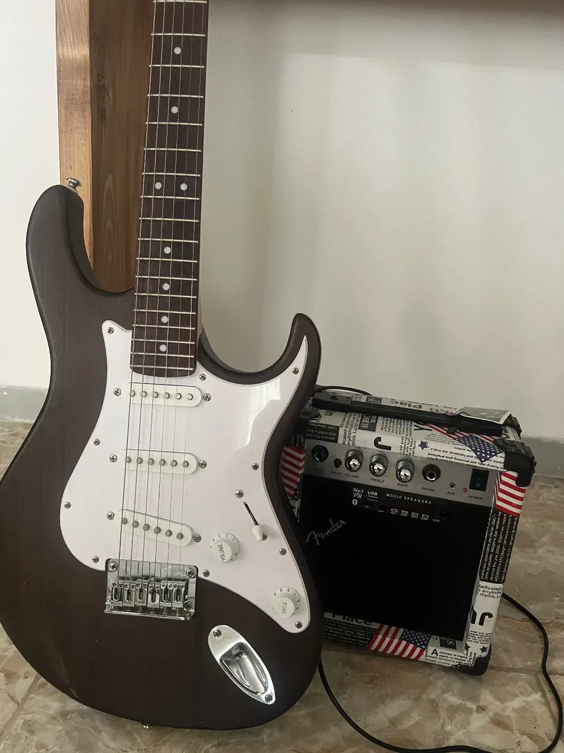 گیتار برقی با امپلی فایر|گیتار، بیس، امپلیفایر|گرگان, |دیوار