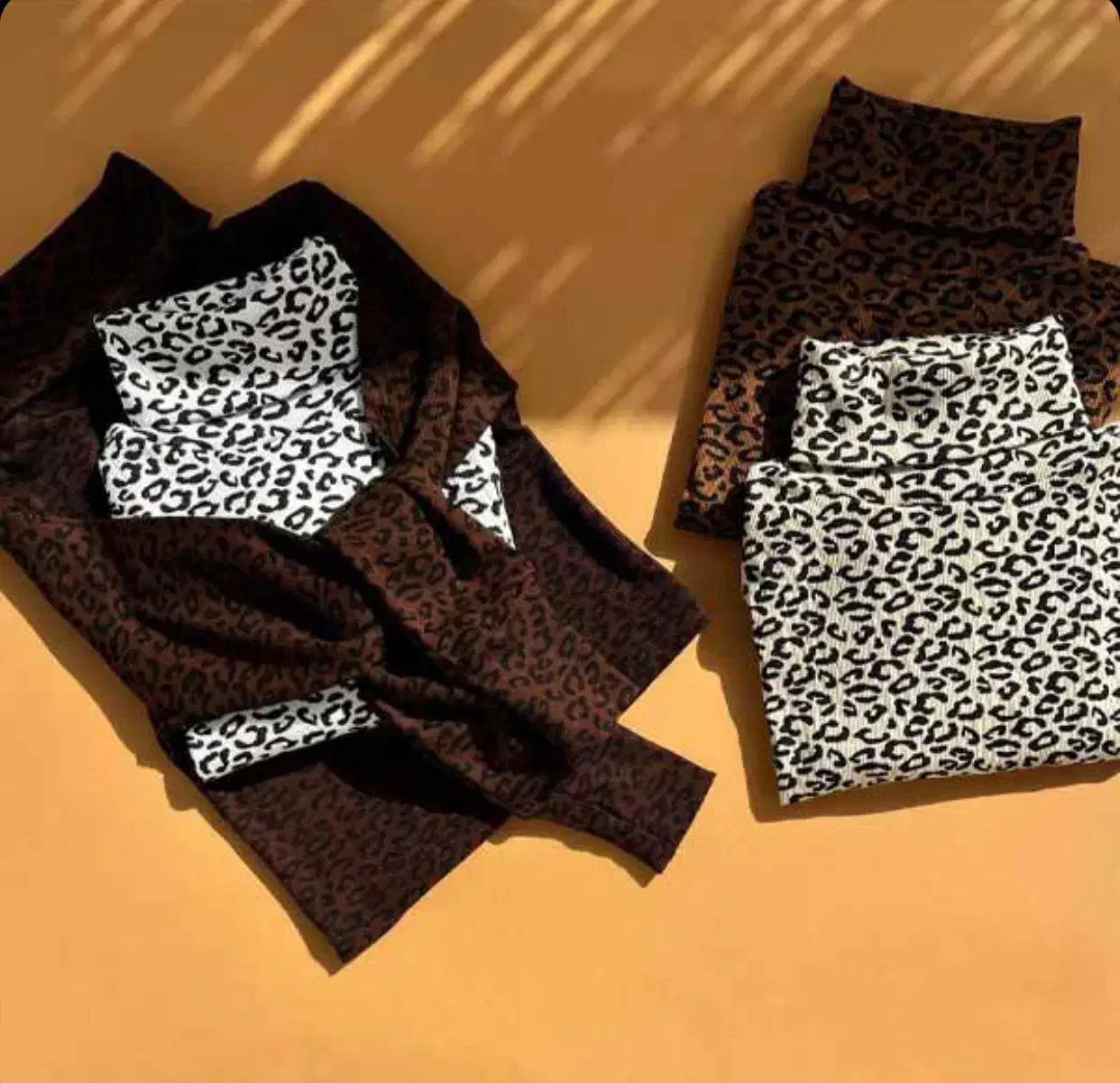 کراپ یقه اسکی طرح پلنگی|لباس|تبریز, |دیوار