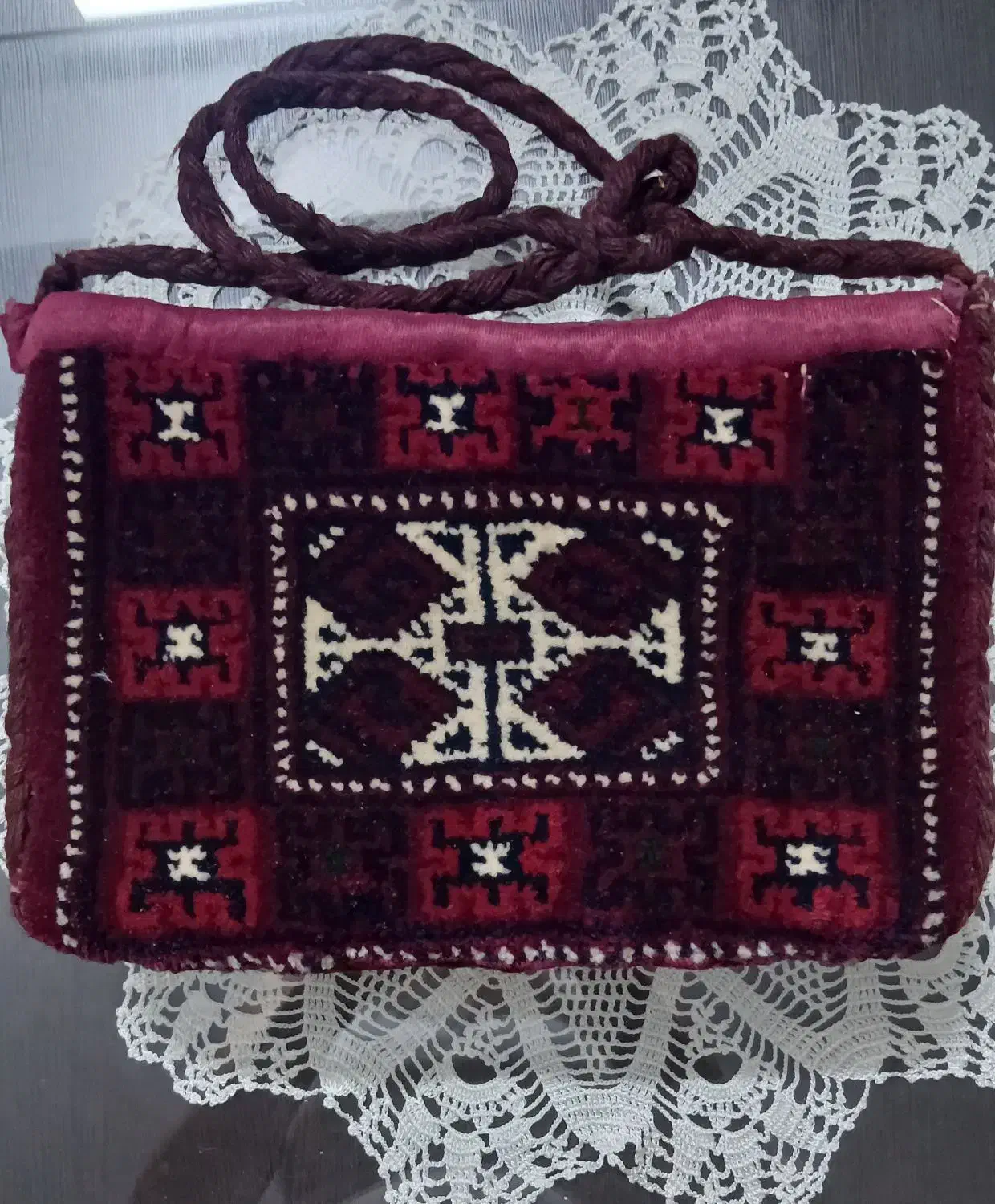 کیف دوشی دستبافت ترکمنی|کیف، کفش، کمربند|گرگان, |دیوار