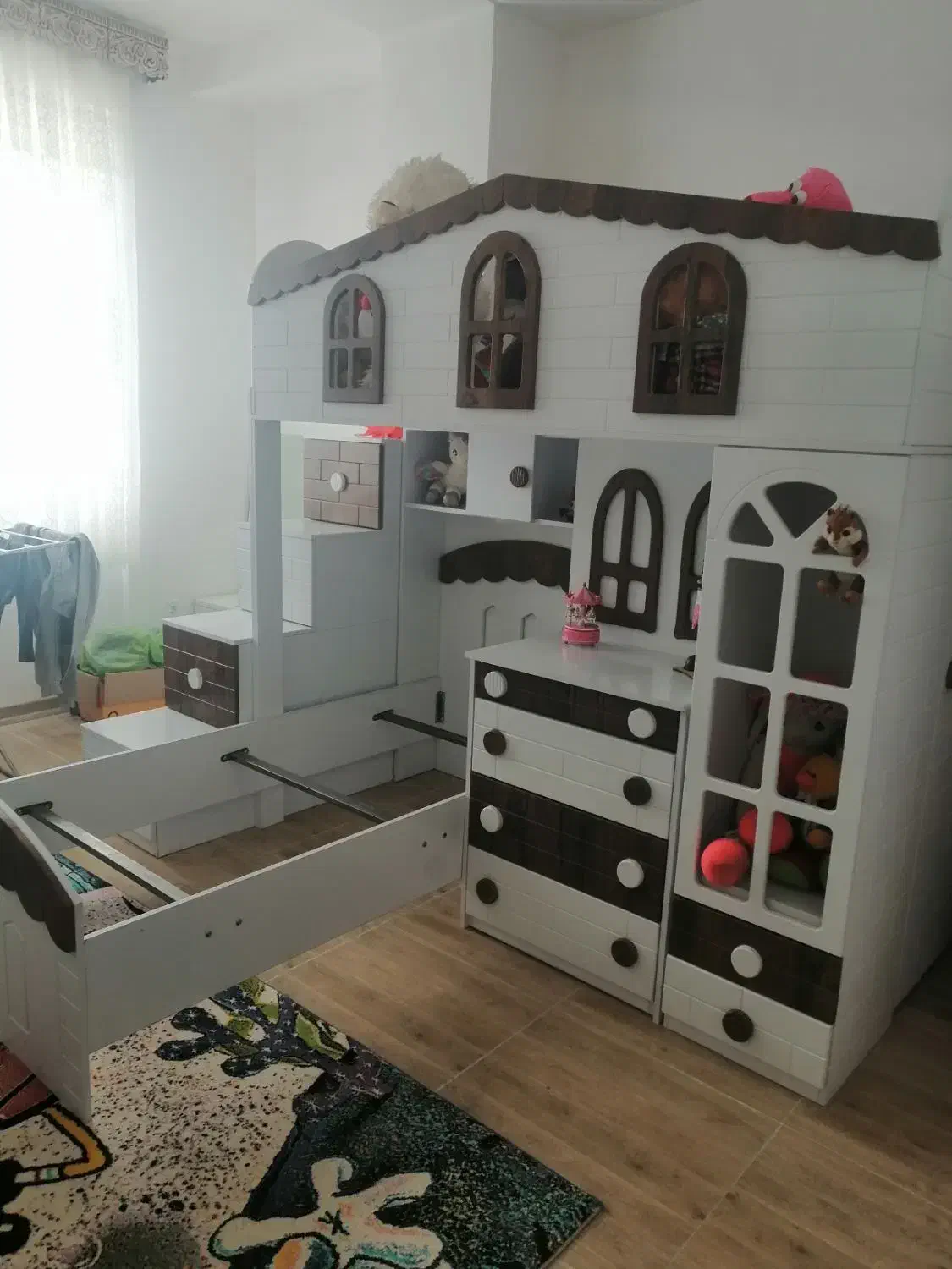 سرویس خواب کلبه ای دو طبقه|تخت و سرویس خواب|ایلام, |دیوار