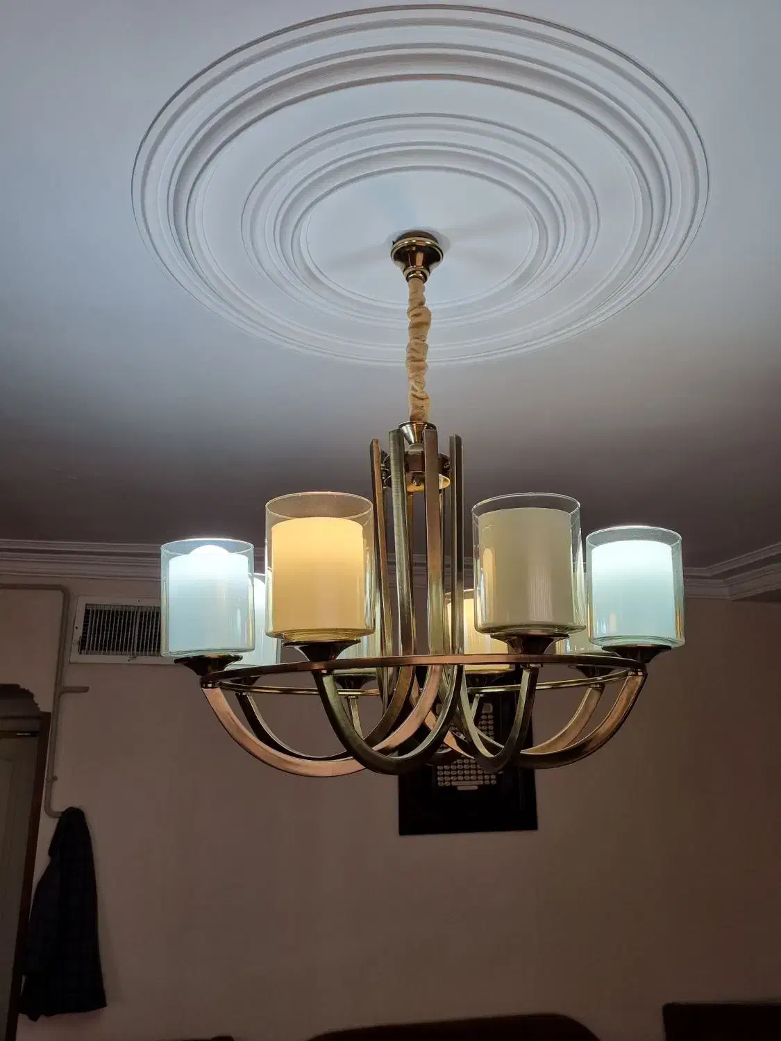 لوستر ست مدرن فلزی|لوستر و چراغ آویز|هشتگرد, شهرک ولیعصر (مصلی)|دیوار