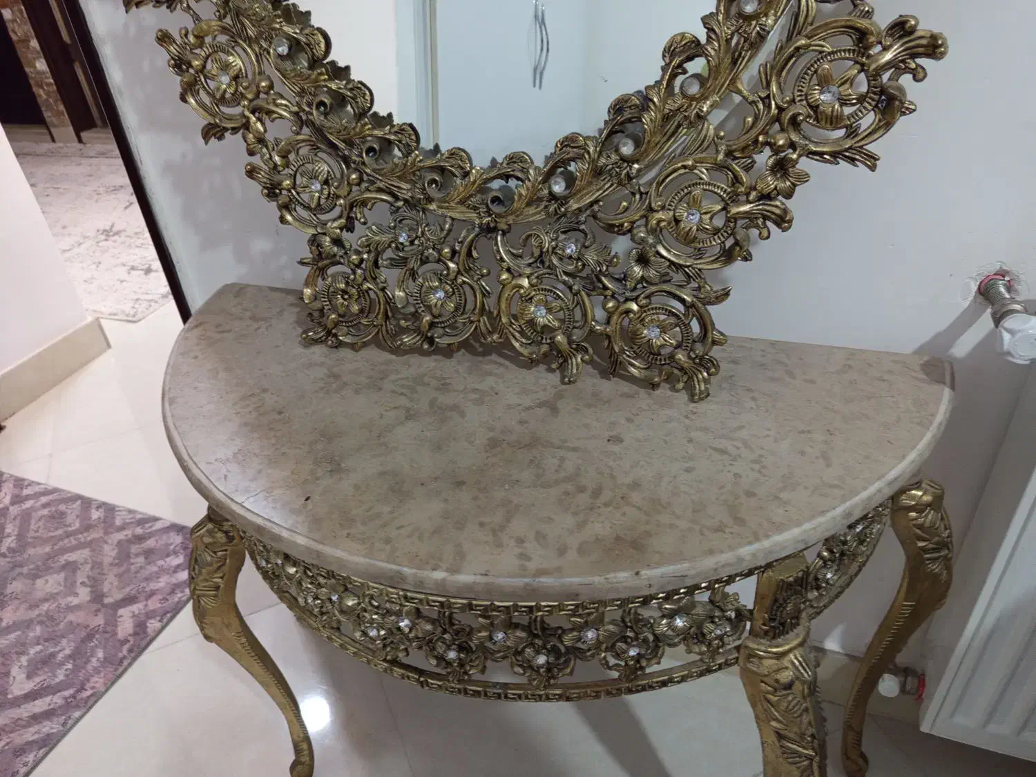 فروش فوری آیینه کنسول برنز|مبلمان خانگی و میز عسلی|ساری, |دیوار