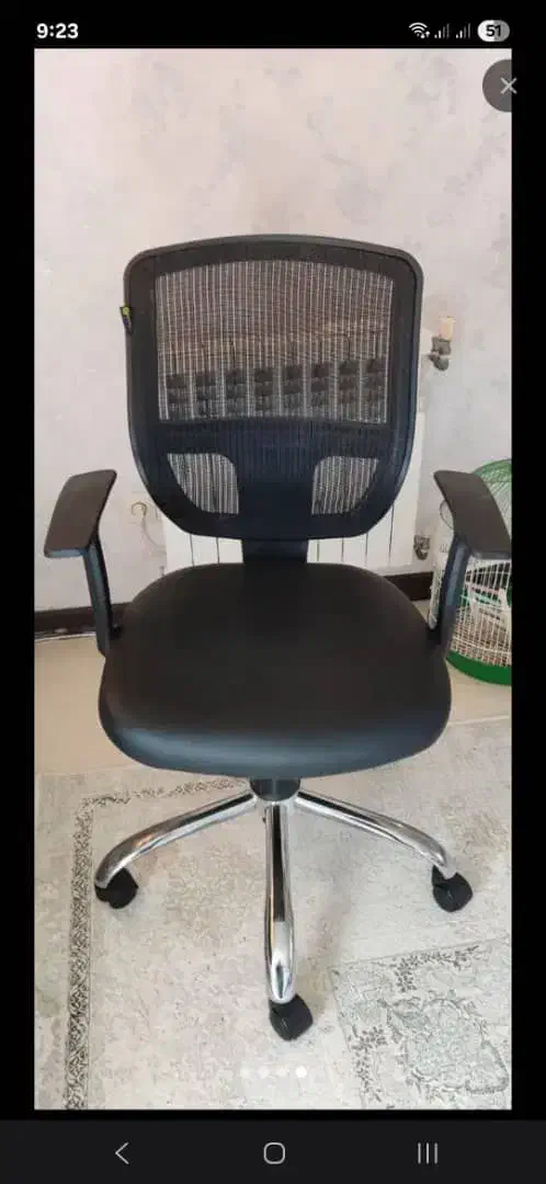 صندلی پشت توری جک دار پایه فلزی|صندلی و نیمکت|قم, زنبیل آباد|دیوار