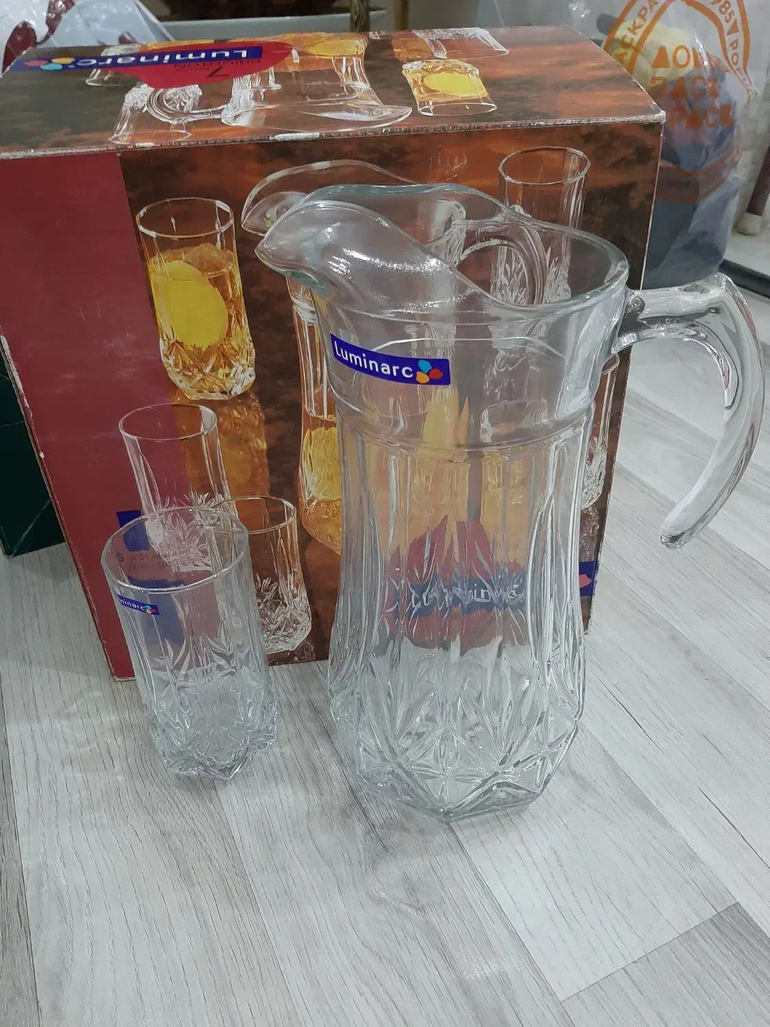 دو دست پارچ و لیوان نو و بدون استفاده|ظروف سرو و پذیرایی|خوی, |دیوار