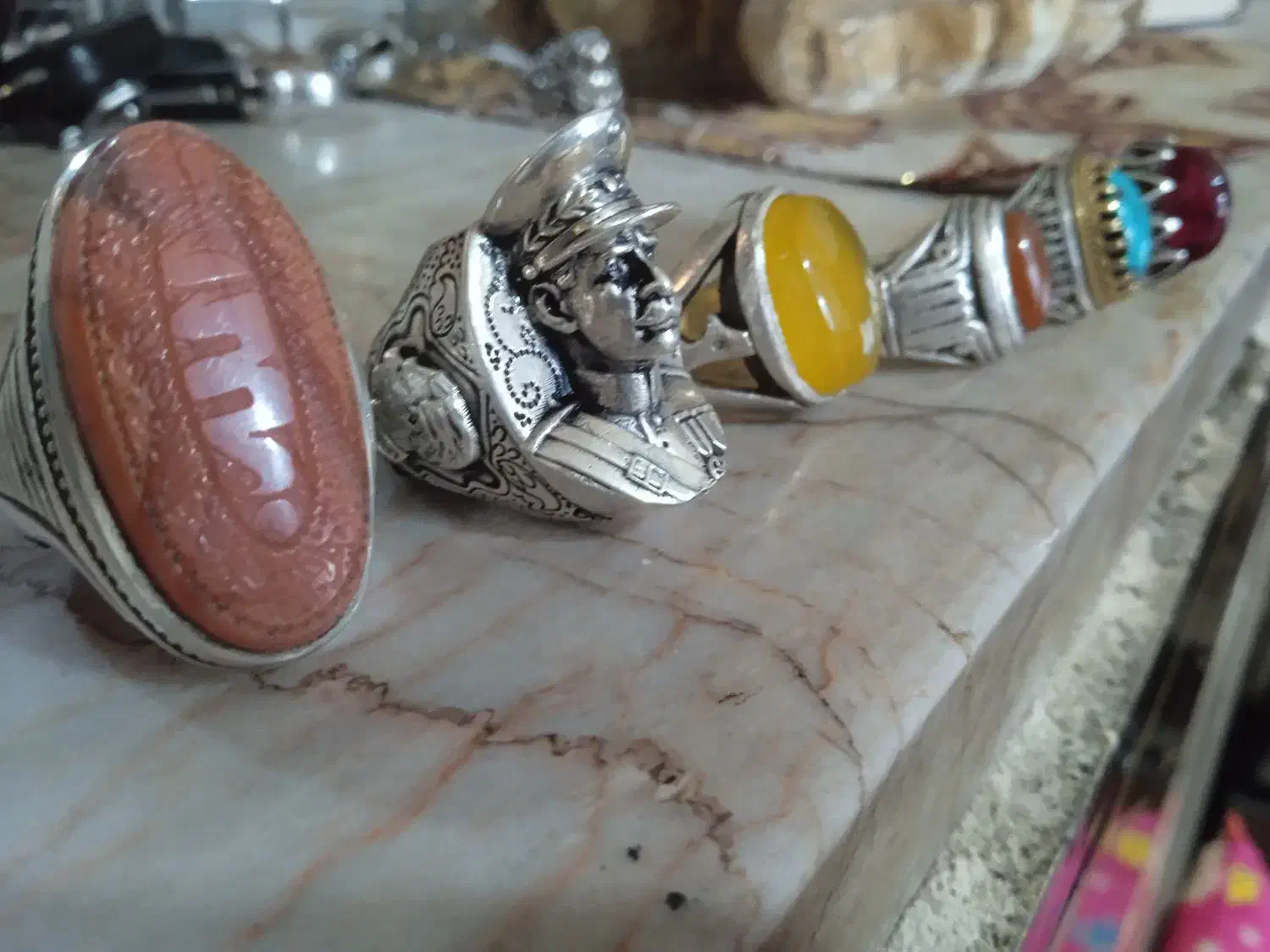 چند انگشتر نقره وسماور|بدلیجات|مشهد, پورسینا|دیوار