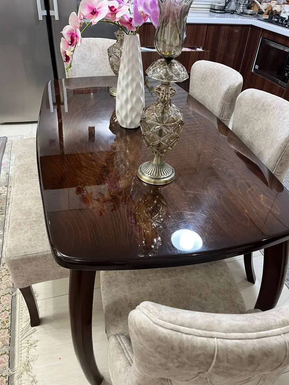 میز ناهار خوری ۶ نفره با نیمکت|میز و صندلی غذاخوری|ساری, |دیوار