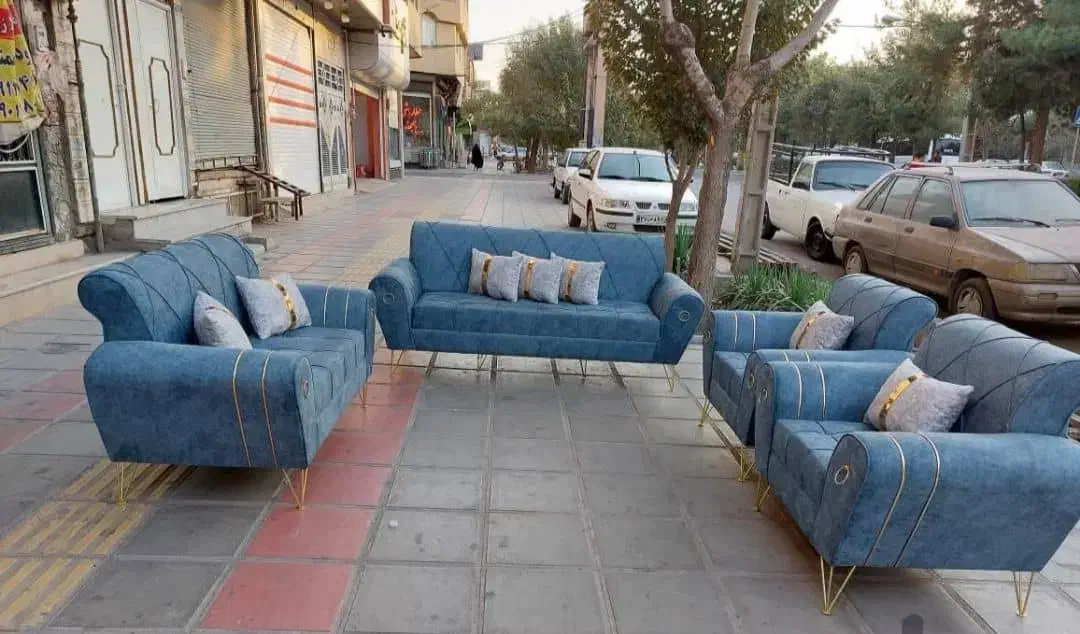 مبل راحتی اسکالت ۷نفره|مبلمان خانگی و میز عسلی|کرج, کوی کارمندان شمالی|دیوار