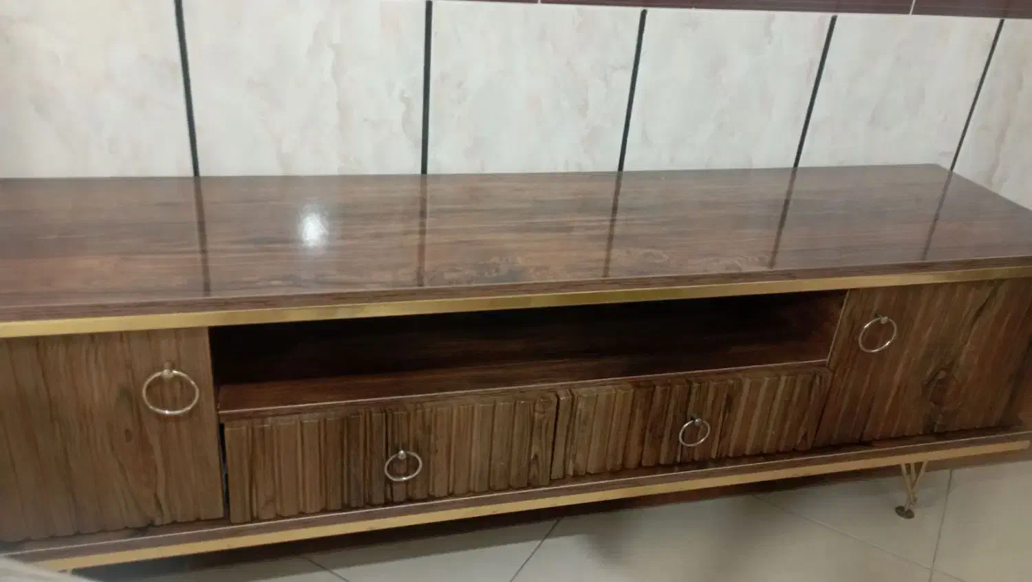 زیر تلویزیون دو عدد با جا کفشی|جاکفشی، کمد، دراور|خزل, |دیوار