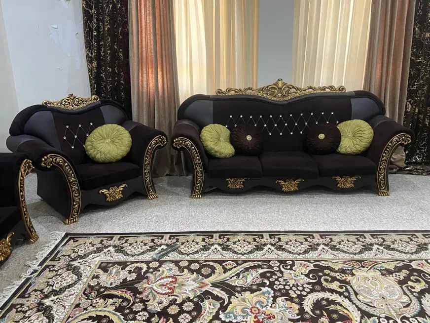 مبلمان هفت نفره سالم مخمل نو|مبلمان خانگی و میز عسلی|اهواز, ۳۰ متری|دیوار