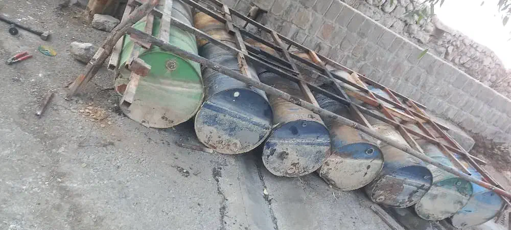 14 عدد بشکه سربسته|مصالح و تجهیزات ساختمان|ایذه, |دیوار