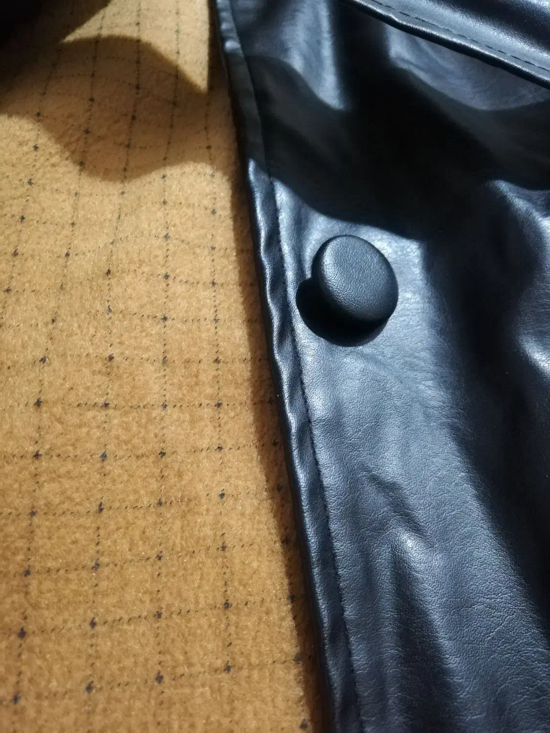 کاپشن چرم دخترانه خز دار|لباس|دوگنبدان, |دیوار