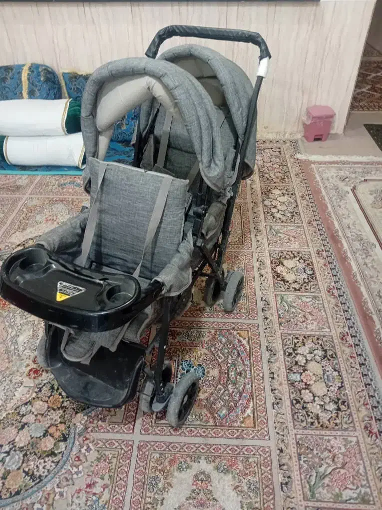 گالسکه دوقلو نو اتوبوسی|کالسکه و لوازم جانبی|برازجان, |دیوار