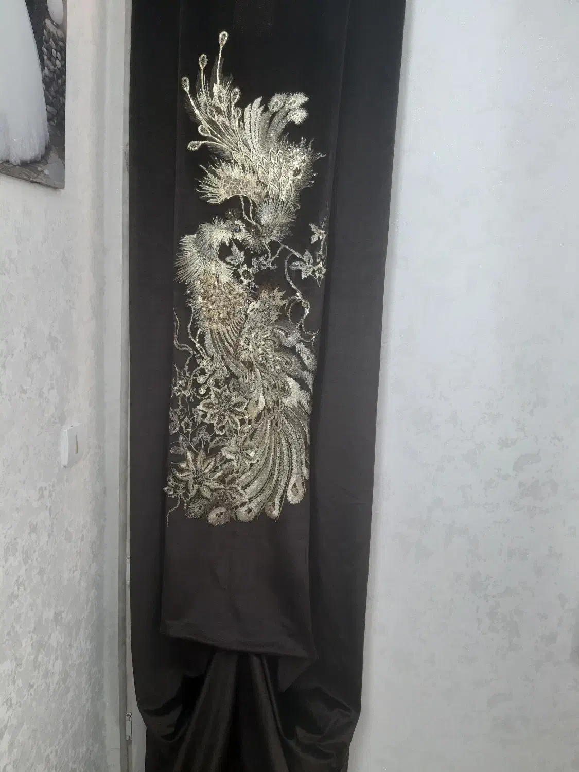 والن پرده کار دست هستش طرح طاووس|پرده، رانر، رومیزی|قزوین, |دیوار