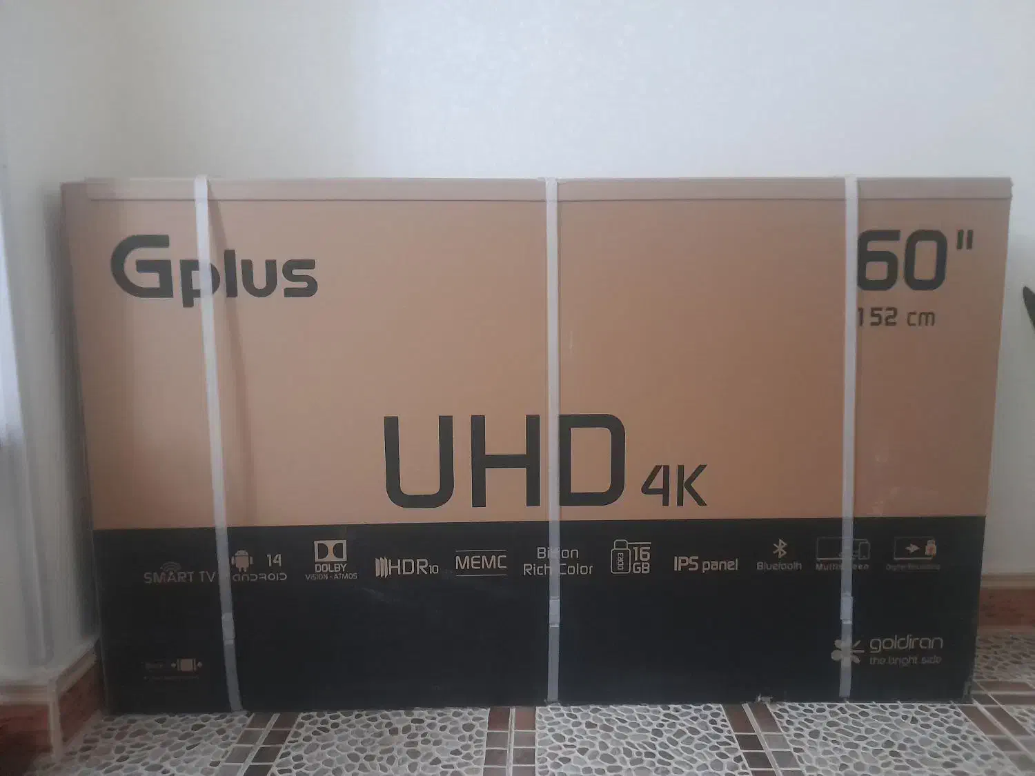 تلویزیون۶۰اینچ  جی پلاس اکبند با ضمانت گلدیران|تلویزیون و پروژکتور|محمدشهر, سیدآباد|دیوار