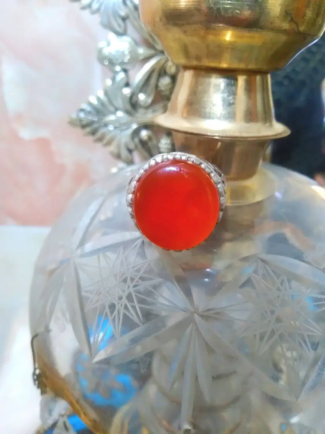 انگشترنقره عقیق یمنی وزن نقره۱۴گرم|جواهرات|قم, شاه ابراهیم|دیوار