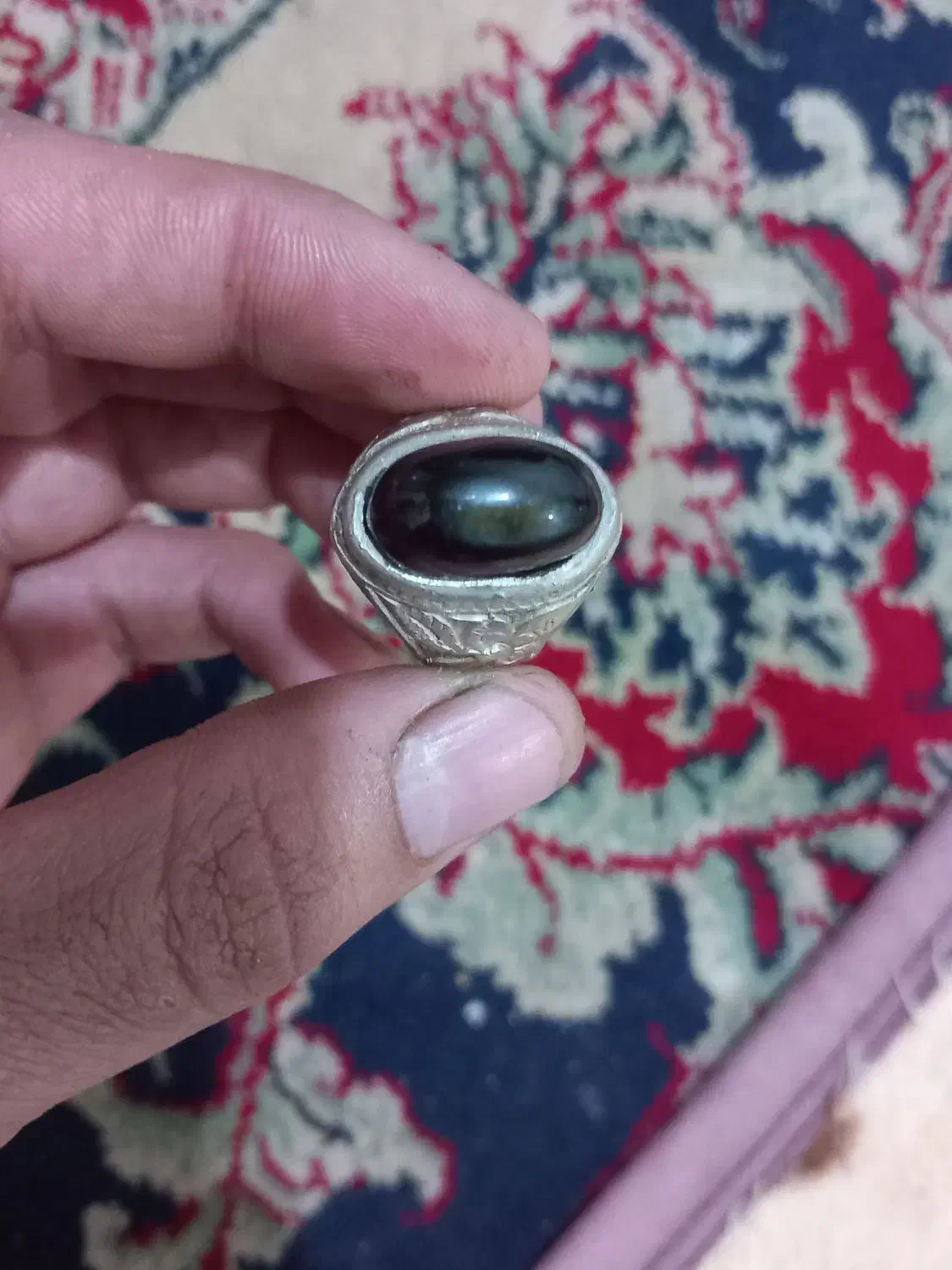 انگشترباباقوری نقره کلفت جون دار|جواهرات|رامیان, |دیوار