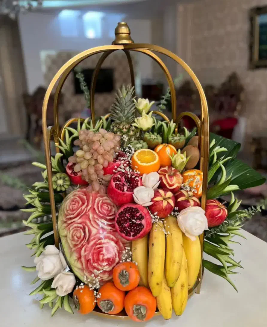 یلدایی عروس حکاکی هندوانه و میوه ارایی|خدمات پذیرایی، مراسم|کاشان, دشت چال|دیوار