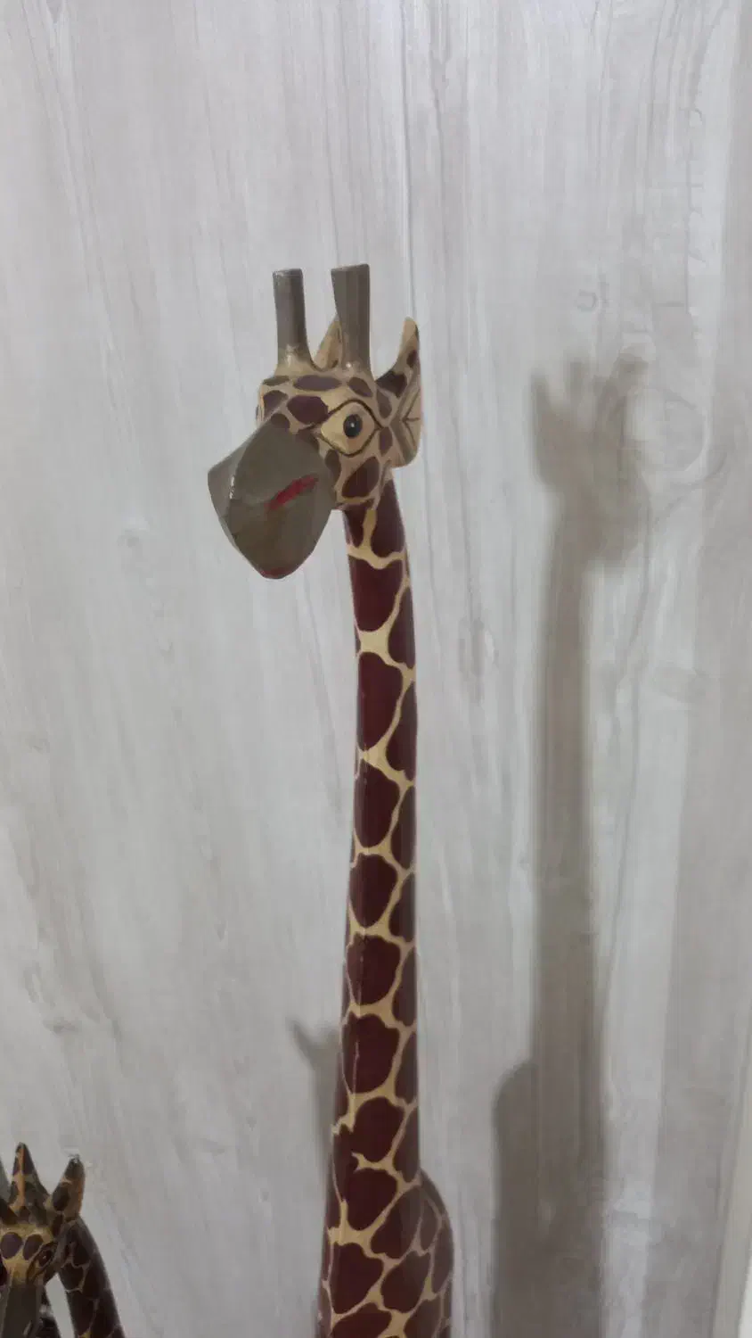 زرافه تزئینی چوبی ۲ عدد|مجسمه، تندیس، ماکت|تهران, سعادت‌آباد|دیوار