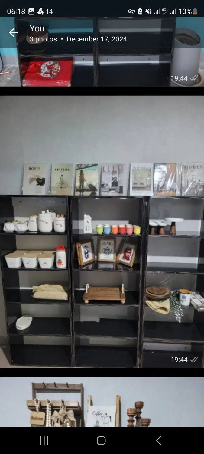 ۶ عدد قفسه ام دی اف|کتابخانه، شلف، قفسههای دیواری|دوگنبدان, |دیوار