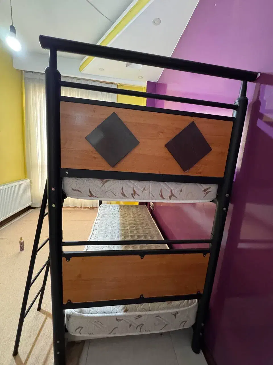 تخت دو طبقه فلزی و چوبی|تخت و سرویس خواب|اسلام‌شهر, شهرک مهدیه|دیوار