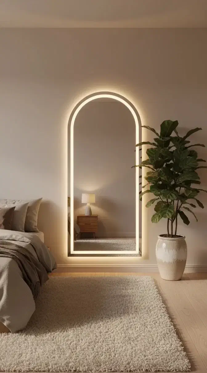 آینه بک لایت رومیزی و قدی|آینه|کرمان, |دیوار