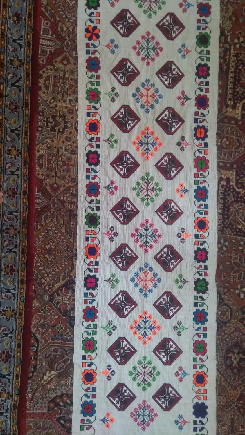 یک جفت کناره گراف کامل دست دوز|فرش|زاهدان, |دیوار