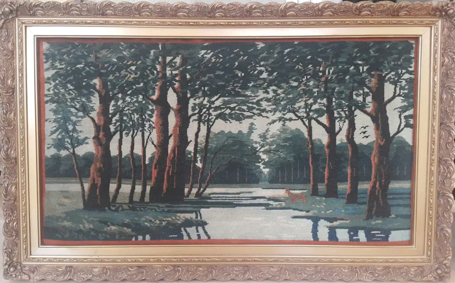 تابلو فرش آنتیک دستبافت کاشان|تابلو فرش|تهران, سوهانک|دیوار