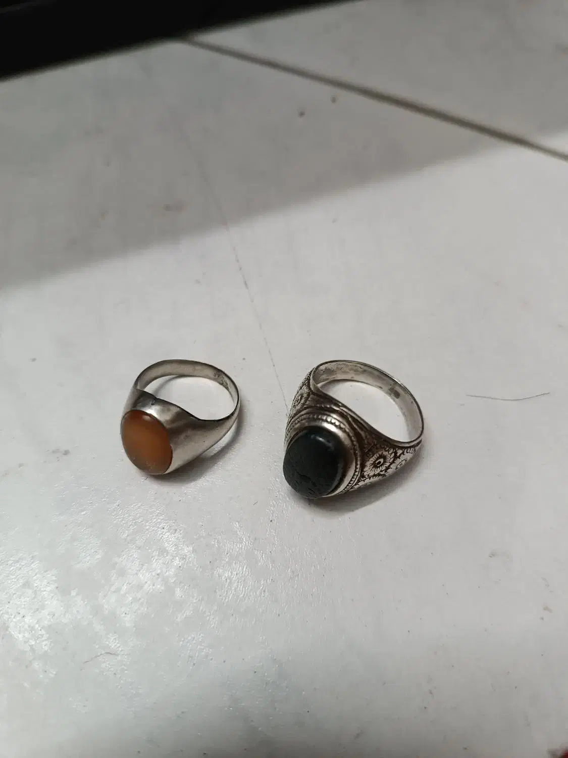 دوتاانگشتر قدیمی قیمت مناسب نقره|جواهرات|تهران, کوثر|دیوار