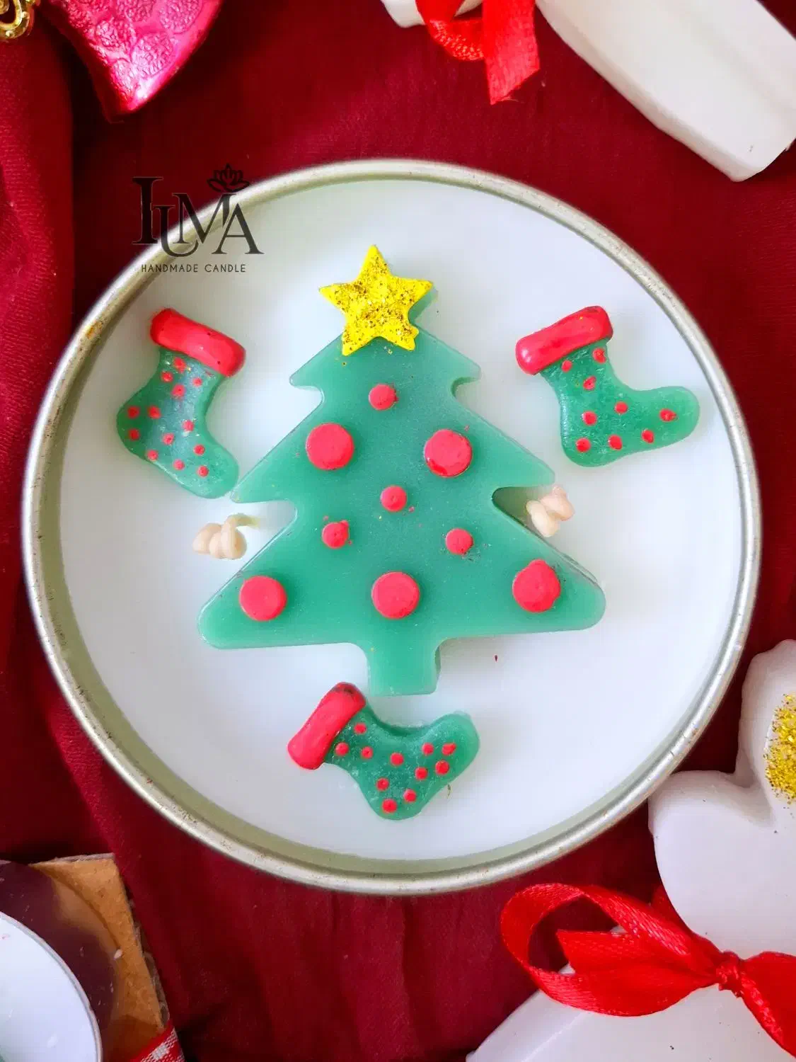 شمع های کریسمسی جذاب|صنایع دستی و سایر لوازم تزئینی|نوشهر, |دیوار