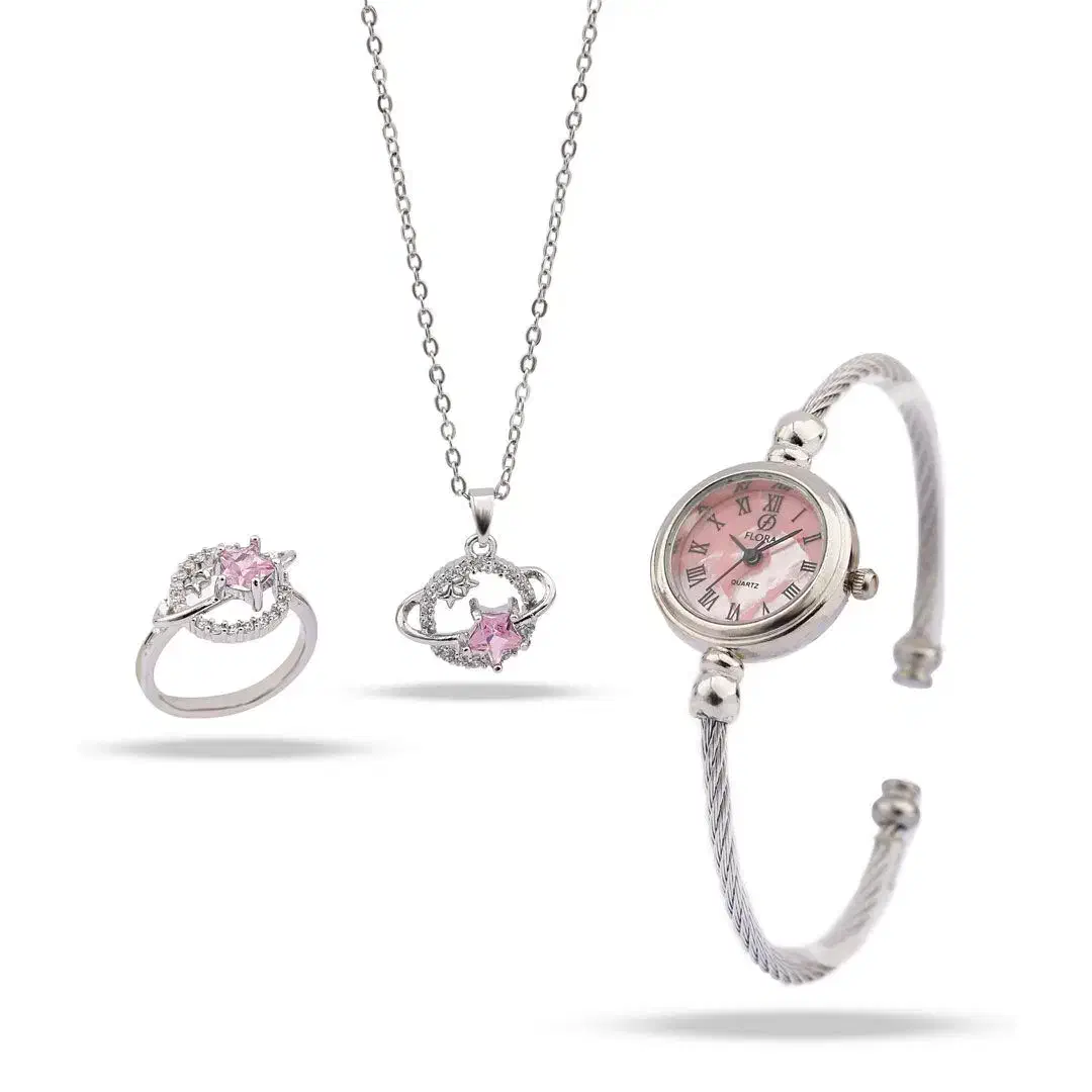 ست دخترانه ساعت و گردنبند و انگشتر|بدلیجات|اقبالیه, |دیوار