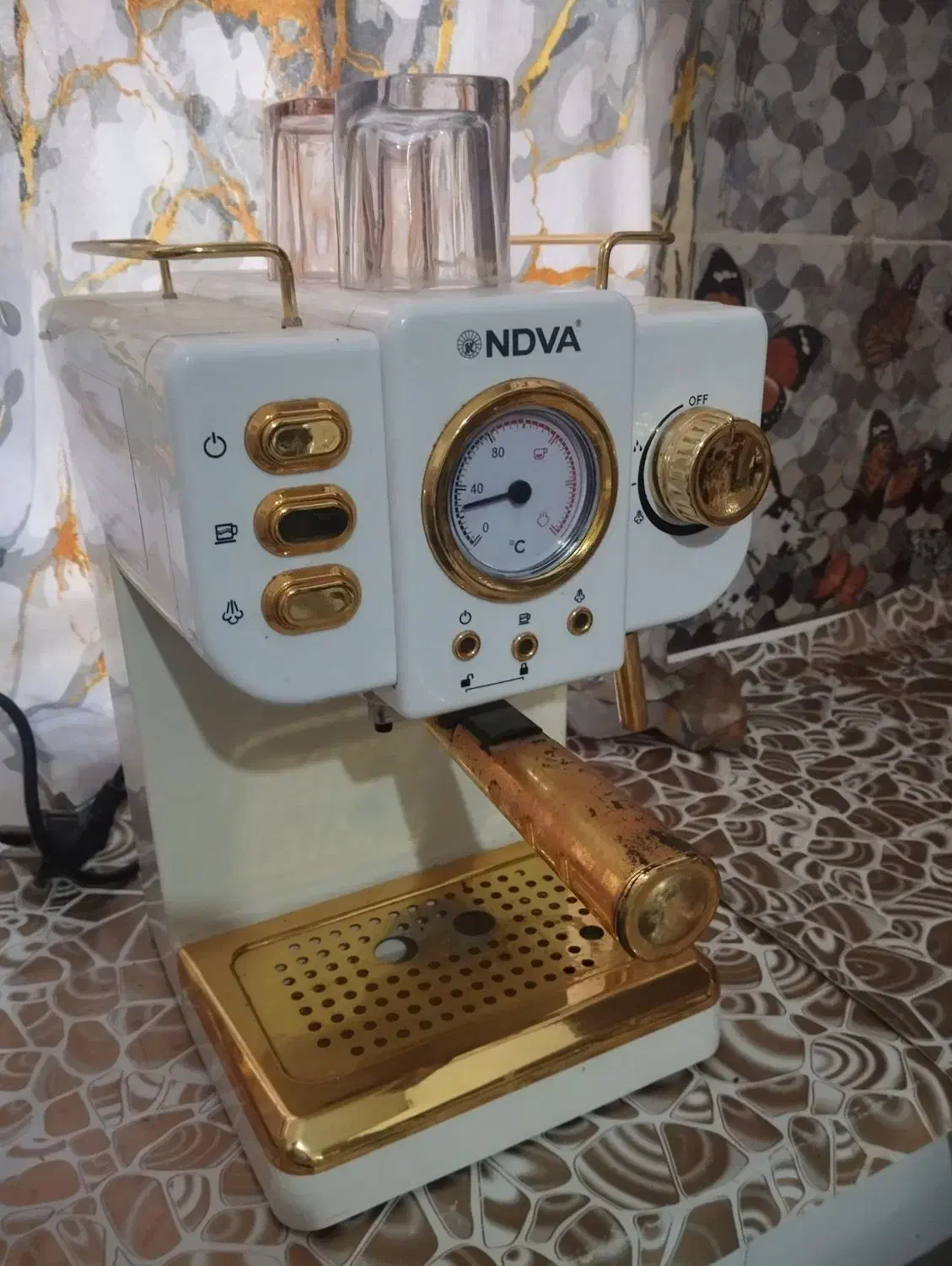 قهوه ساز سفید طلایی 5500|سماور، چای‌ساز، قهوه‌ساز|مشهد, شهید علی محمدی|دیوار